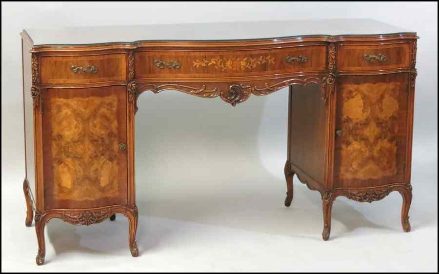 Appraisal: WALNUT CARVED DINNING SUITE Comprised of a table '' x