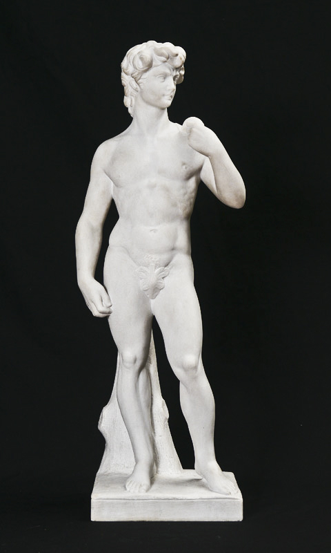 Appraisal: CARRERA MARBLE SCULPTURE OF DAVID AFTER THE ANTIQUE '' h