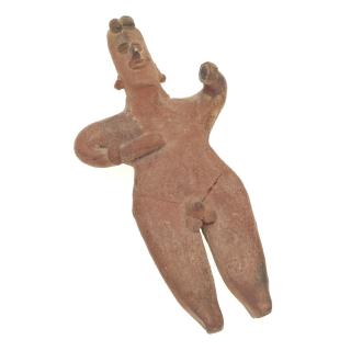 Appraisal: Mexican archaic terra cotta figurine of a man Mexican archaic