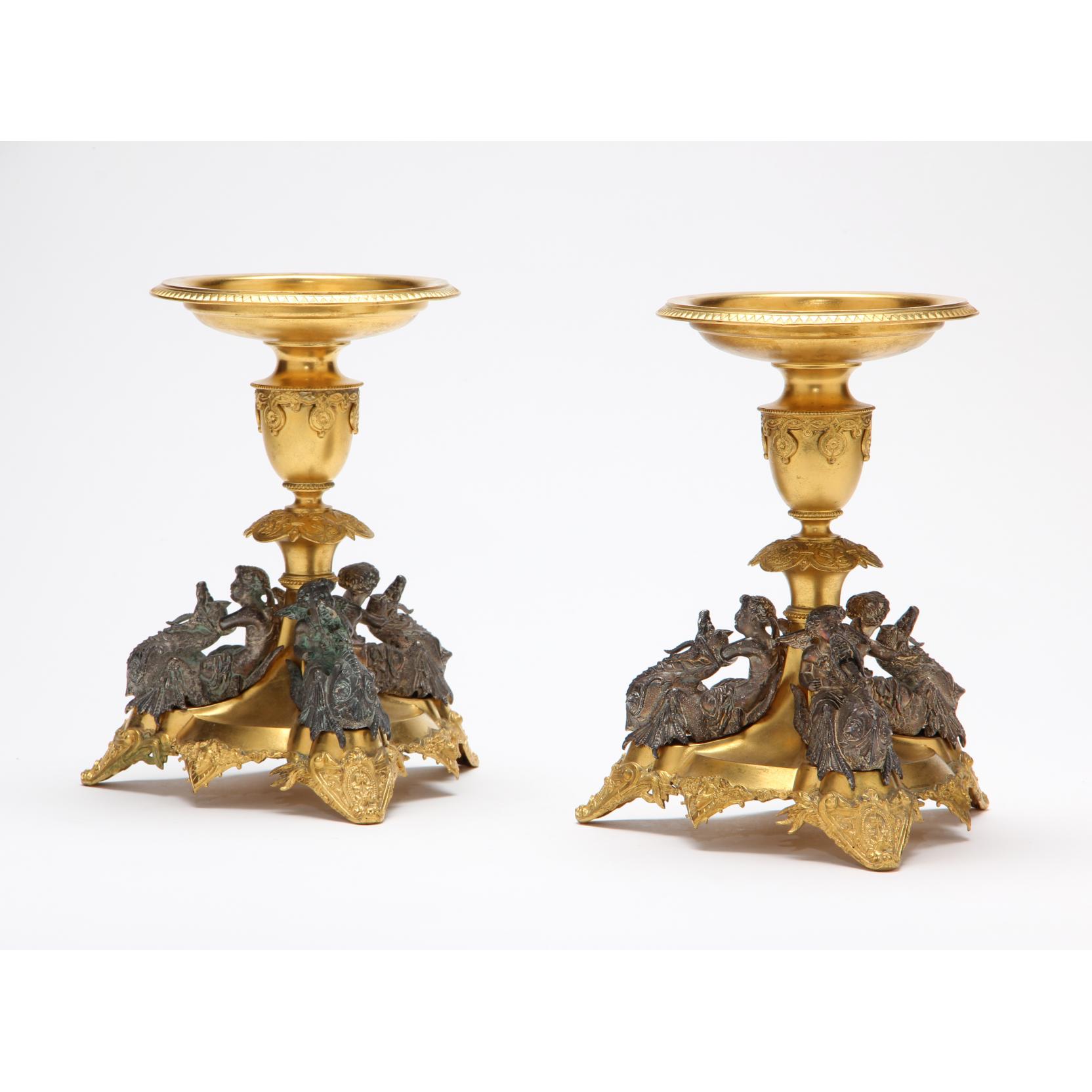 Appraisal: Pair of English Renaissance Revival Tazzas with English registry marks