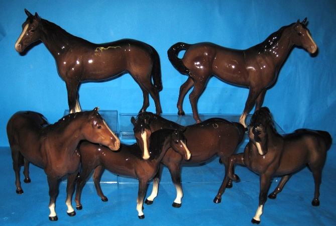 Appraisal: A Collection of Brown Beswick Horses comprising Bois Roussel B