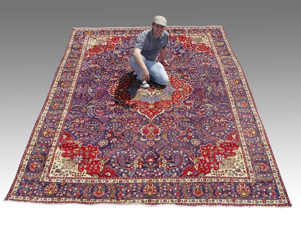 Appraisal: LARGE HAND TIED TABRIZ RUG Approx ' '' x '