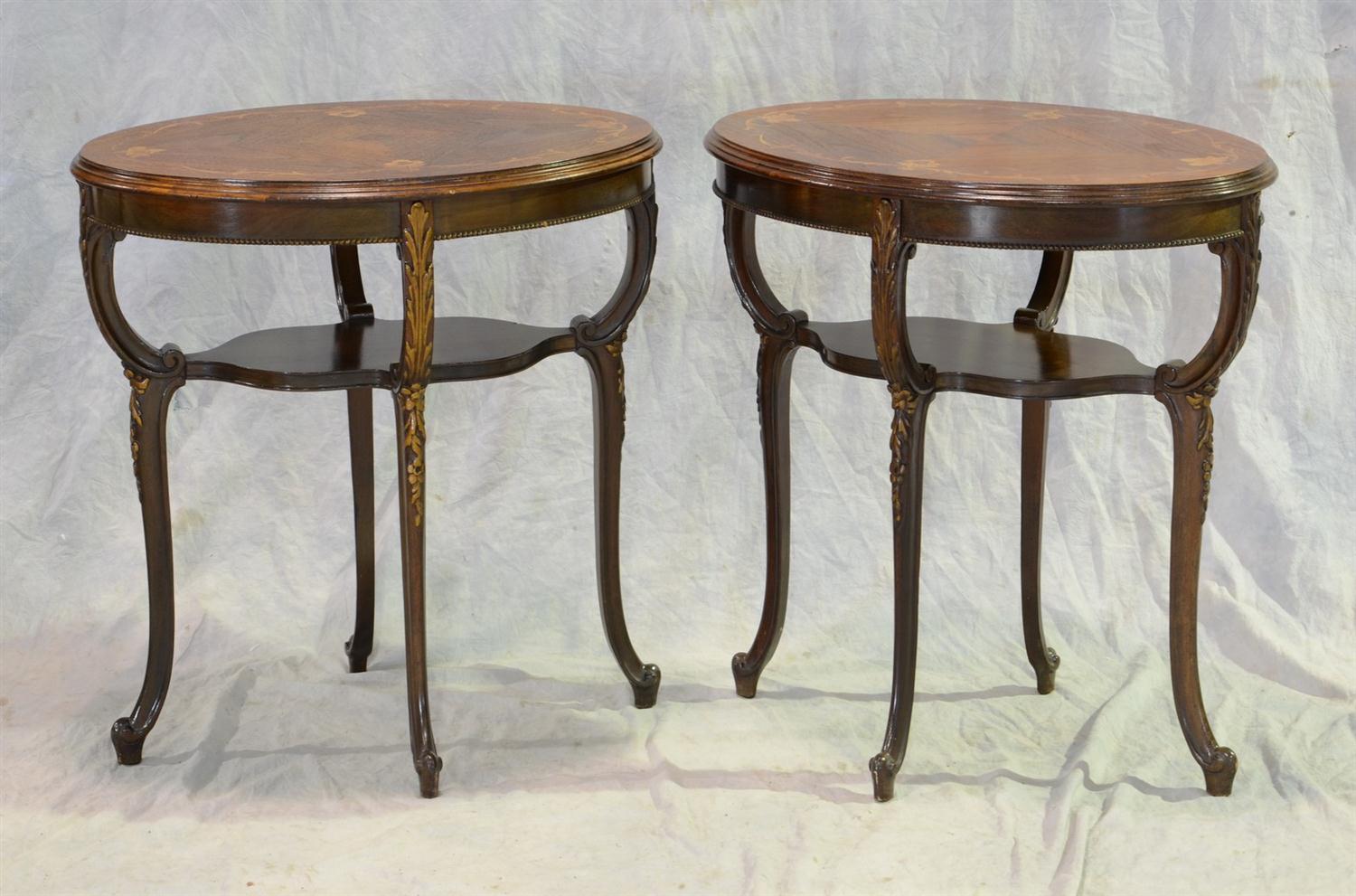 Appraisal: Louis XV Style Oval Top Side Table th c With