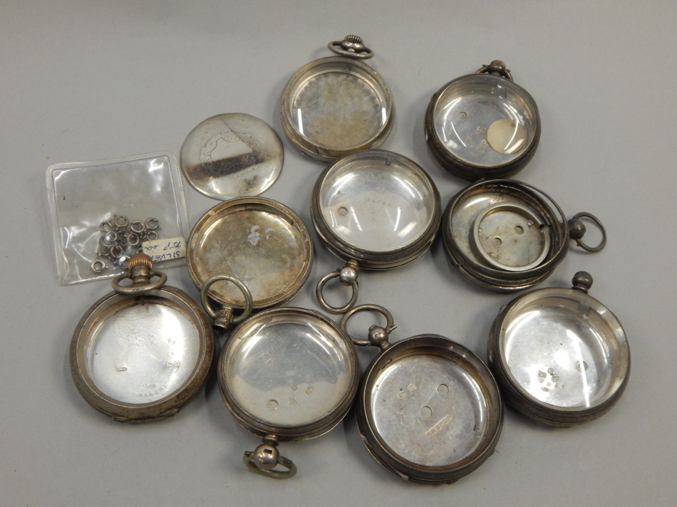 Appraisal: Various silver white metal and other pocket watch cases