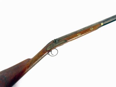 Appraisal: A single barrel bore percussion sporting gun by Beckwith London