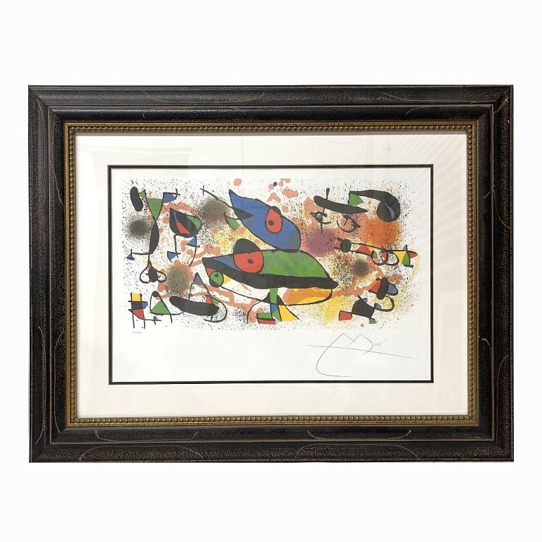 Appraisal: Joan Miro Sculpture II Joan Miro Sculpture II Signed Lithograph