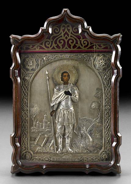 Appraisal: A Russian icon of St George Moscow circa Depicting the