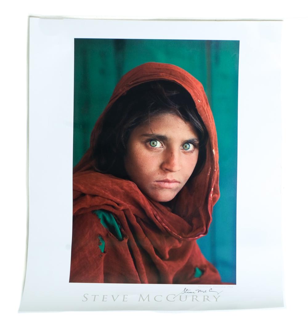 Appraisal: STEVE MCCURRY AFGHAN GIRL LITHOGRAPH SIGNEDSteve McCurry American b Afghan