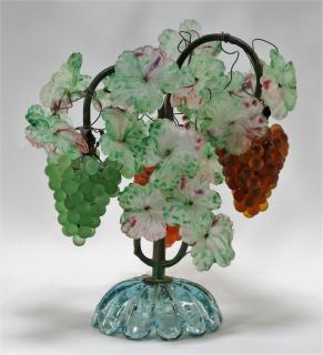 Appraisal: Italian Murano Art Glass Grape Cluster Lamp ITALY TH CENTURY