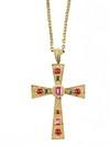 Appraisal: PENDANT - K yellow gold handmade crucifix on chain each