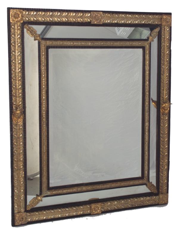 Appraisal: FLEMISH BAROQUE STYLE MIRROR th CENTURY of rectangular form the