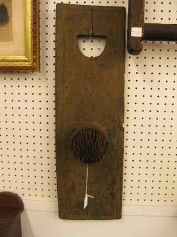 Appraisal: Primitive Wood Iron Comb ''