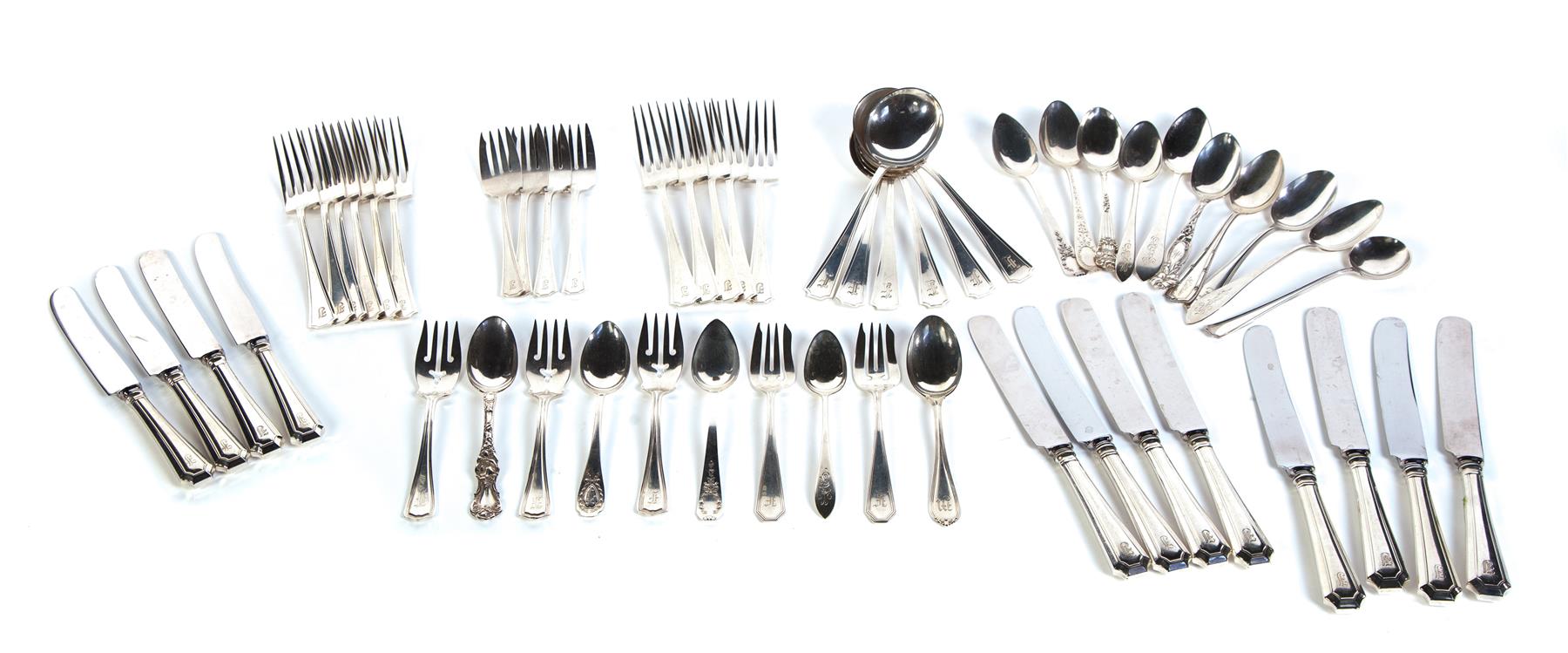 Appraisal: PARTIAL SET OF DURGIN FAIRFAX PATTERN STERLING SILVER FLATWARE American