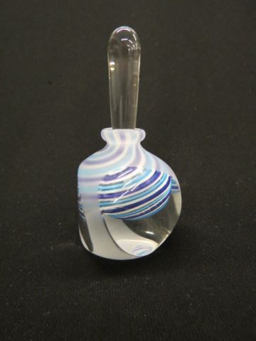 Appraisal: Art Glass Perfume Bottle internal swirl decoration with clear body