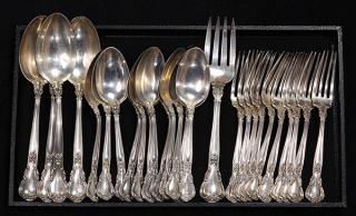 Appraisal: th century Gorham sterling silver dessert service in the Chantilly