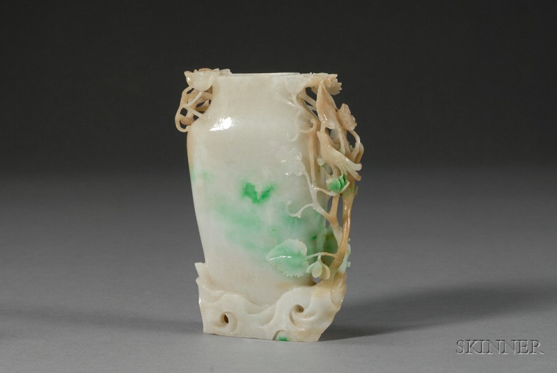 Appraisal: Jade Vase China late th early th century white stone