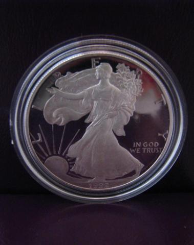 Appraisal: Two - S San Francisco silver American Eagle proof coins