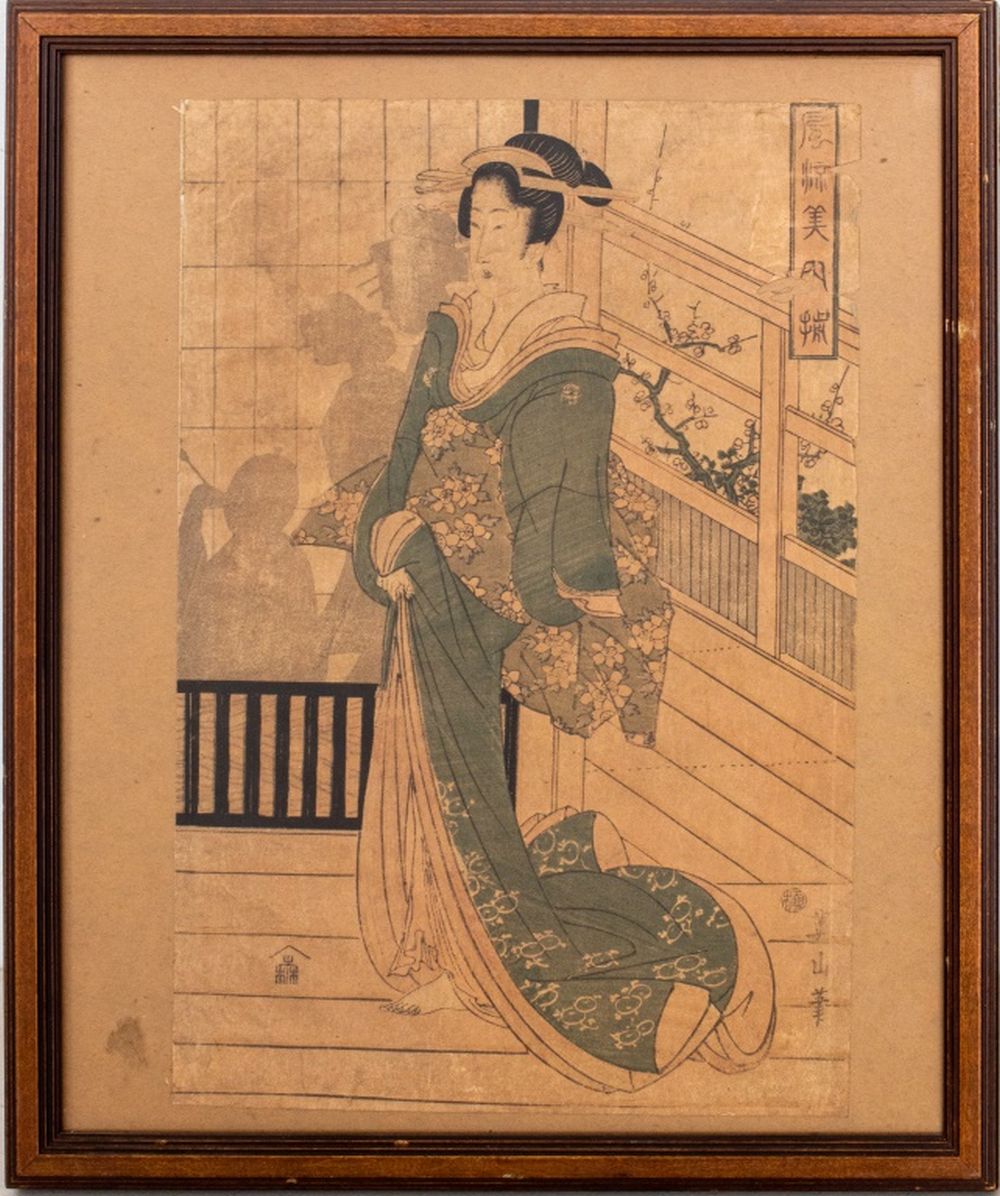 Appraisal: KIKUGAWA EIZAN - UKIYO-E PRINT Ukiyo-e print early th century