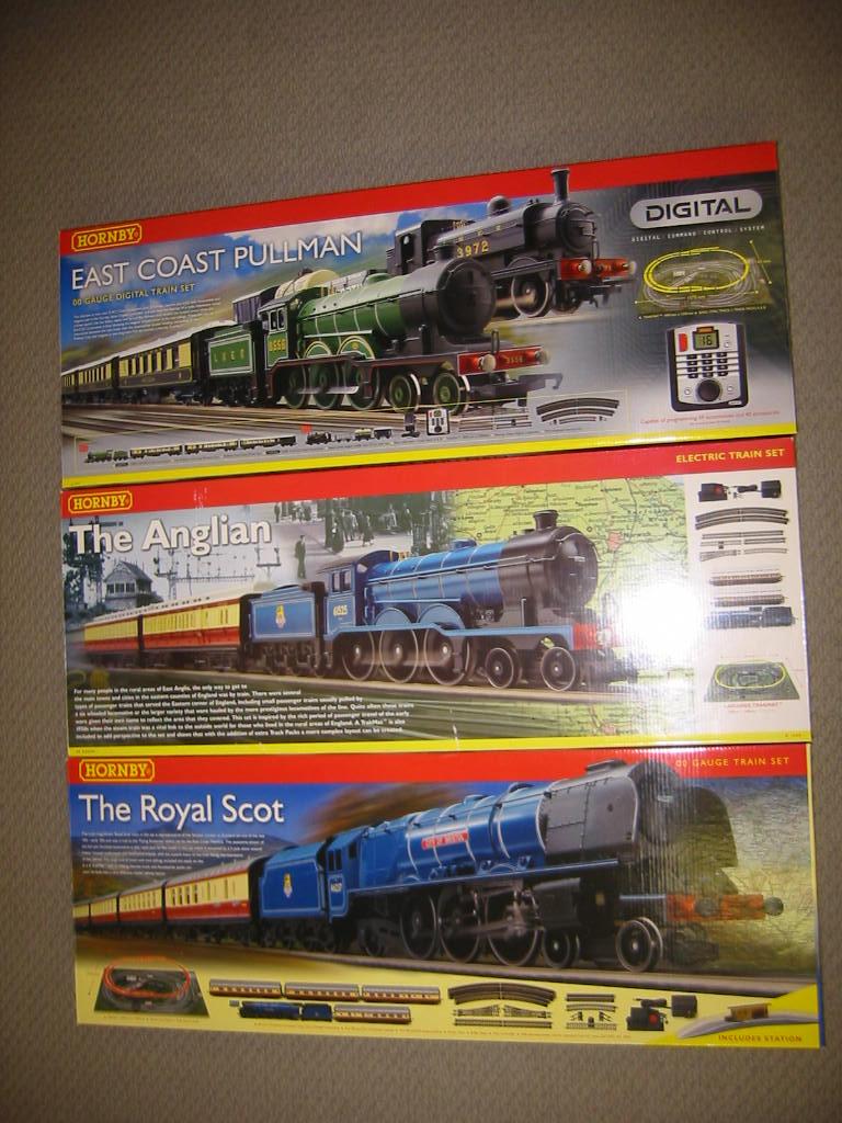 Appraisal: Three Hornby train sets The Royal Scot R East Coast