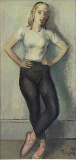 Appraisal: SOYER Moses Oil on Canvas Dancer Signed and dated lower