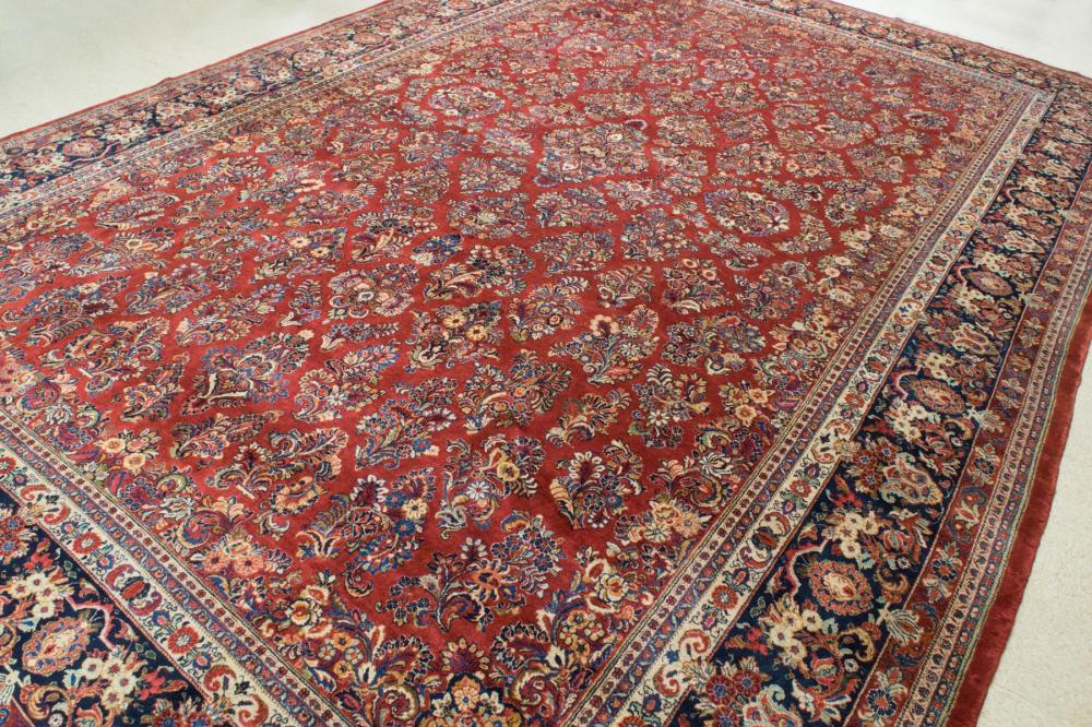 Appraisal: SEMI-ANTIQUE PERSIAN SAROUK CARPET Markazi Province northwestern Iran overall floral