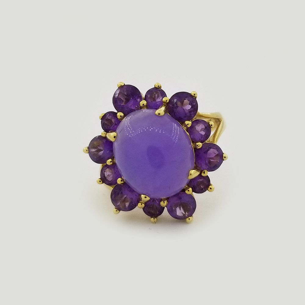 Appraisal: K Lavender Jade Amethyst Ring K Lavender Jade Amethyst Ring