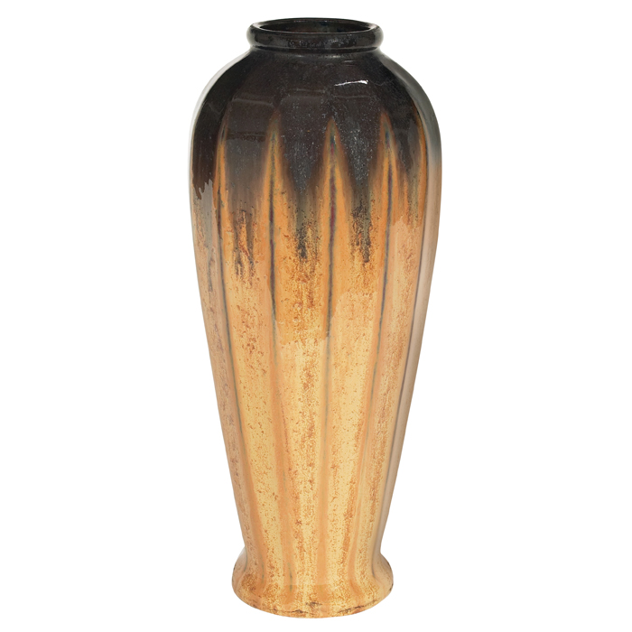 Appraisal: Fulper lamp base brown drip glaze signed with oval ink