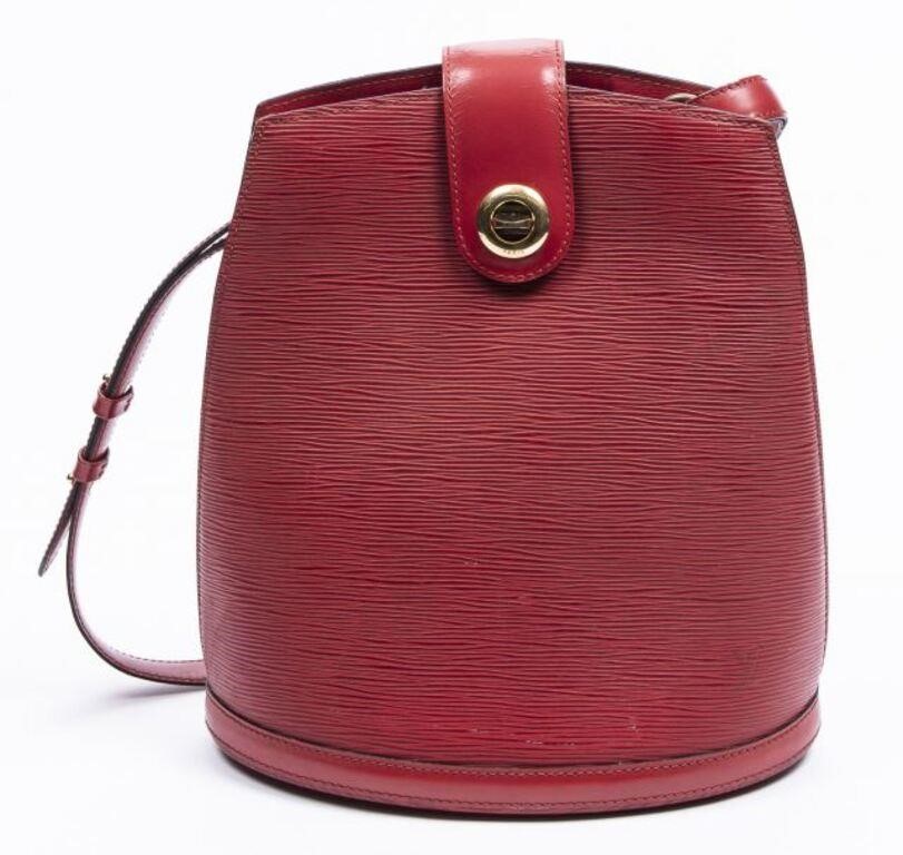 Appraisal: Louis Vuitton Cluny shoulder bag in red Epi leather with