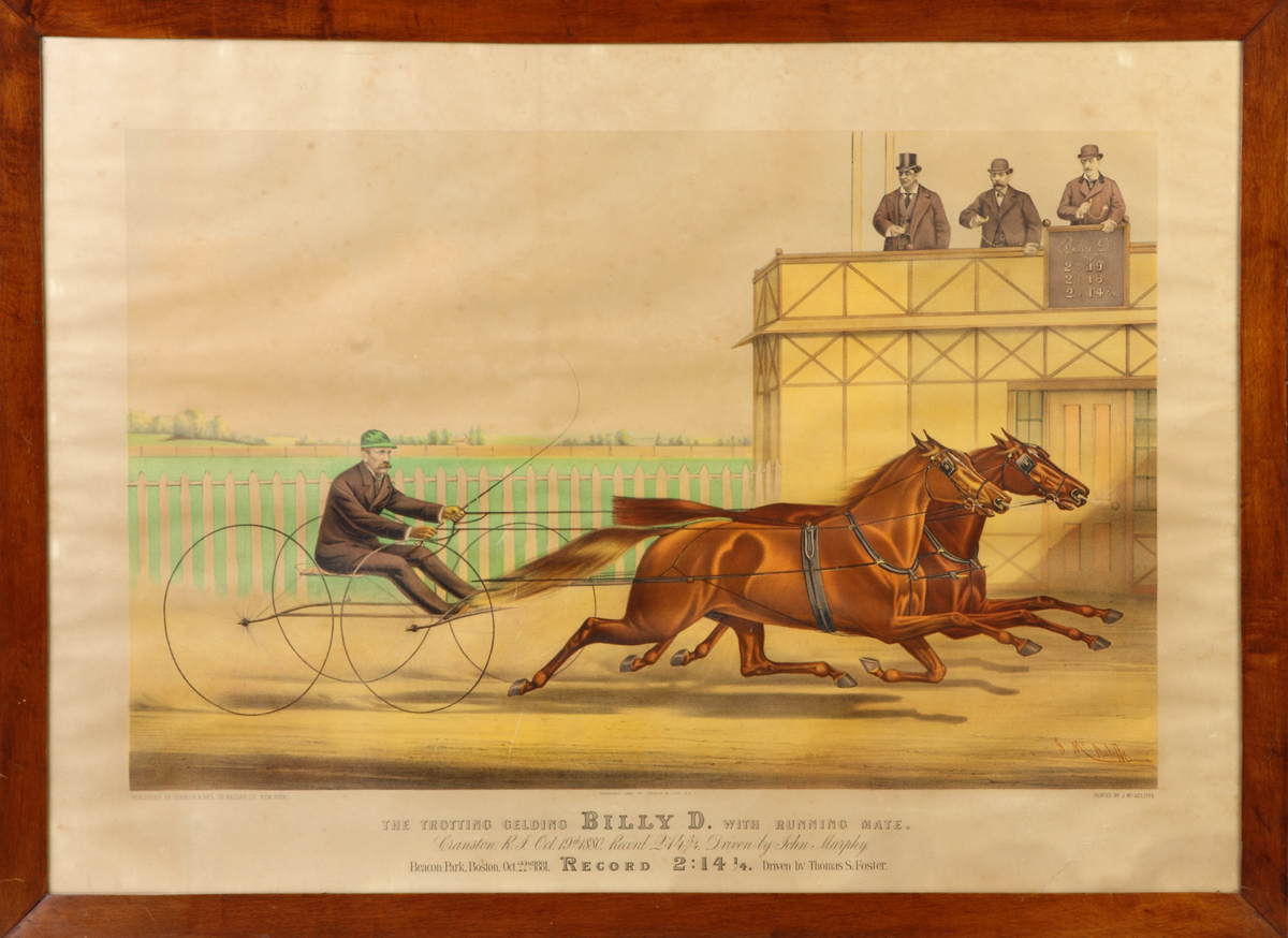 Appraisal: Currier Ives The Trotting Gelding Billy D with Running Mate