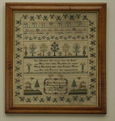 Appraisal: Sampler Stitched by Kazia Richardson