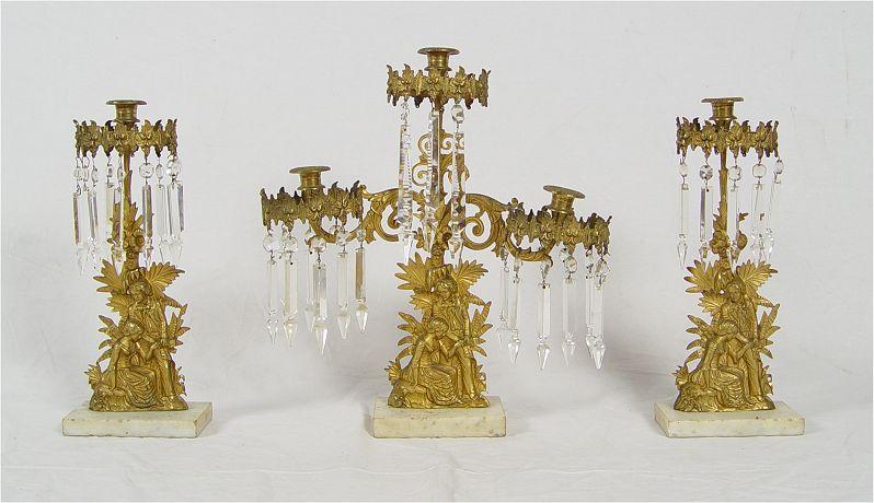 Appraisal: PIECE GIRONDAHL CANDLE STANDS '' h x '' x ''