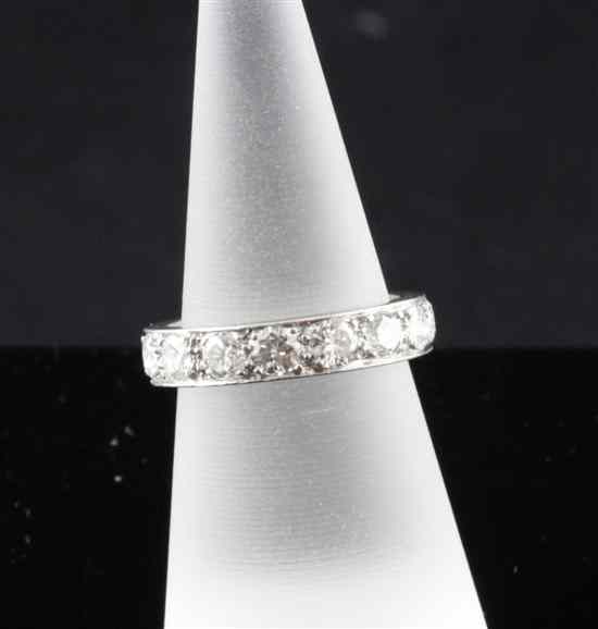 Appraisal: An ct white gold and diamond eternity ring total weight