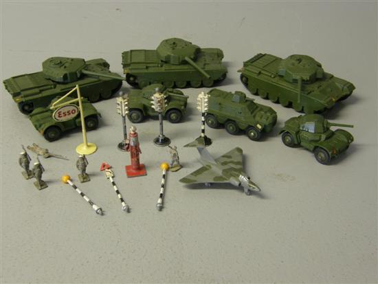 Appraisal: Collection of Dinky toy tanks and other items to include