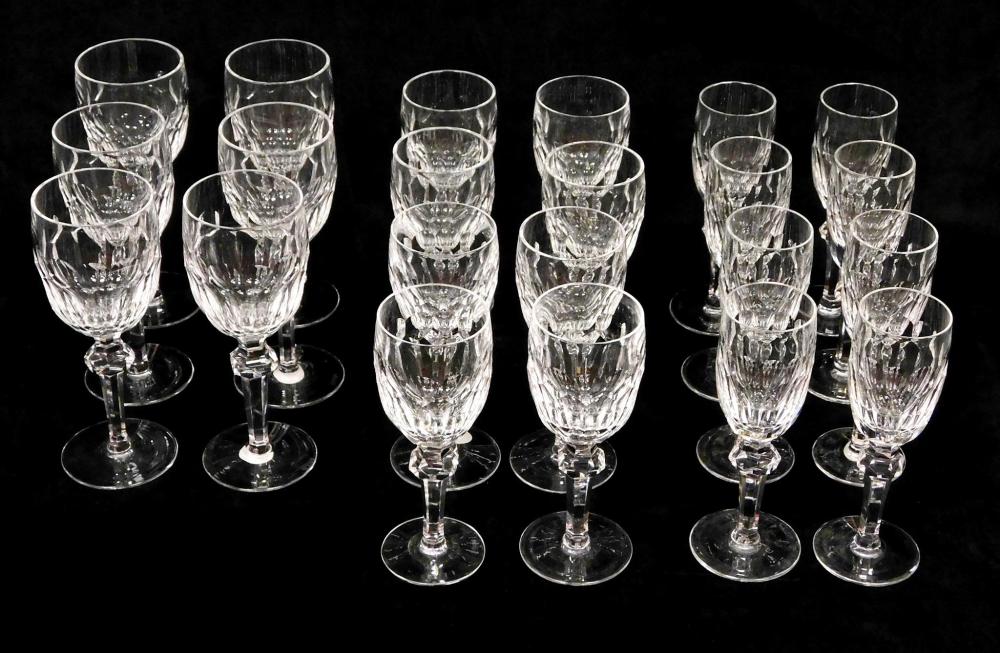 Appraisal: GLASS Waterford Curraghmore cut crystal stemware - twenty-two pieces including