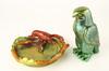 Appraisal: ZSOLNAY - Two Zsolnay art pottery pieces Eosin glaze ca