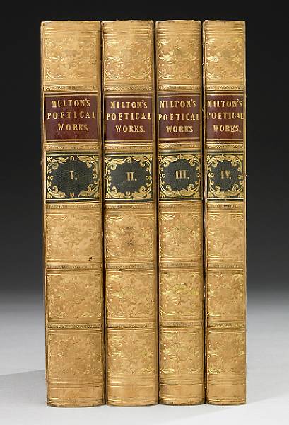 Appraisal: Milton John Poetical Works Oxford W Baxter vols vo Full