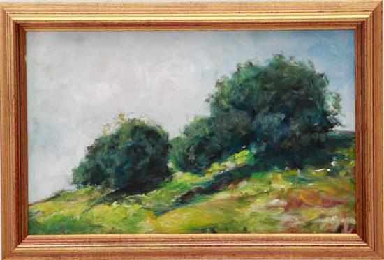 Appraisal: Richard Barnette attributed to North Carolina th century HILLSIDE oil