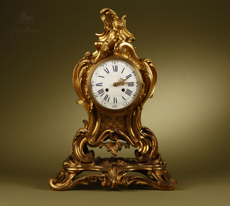 Appraisal: A Louis XV style ormolu mantel clock Reyer A Louis