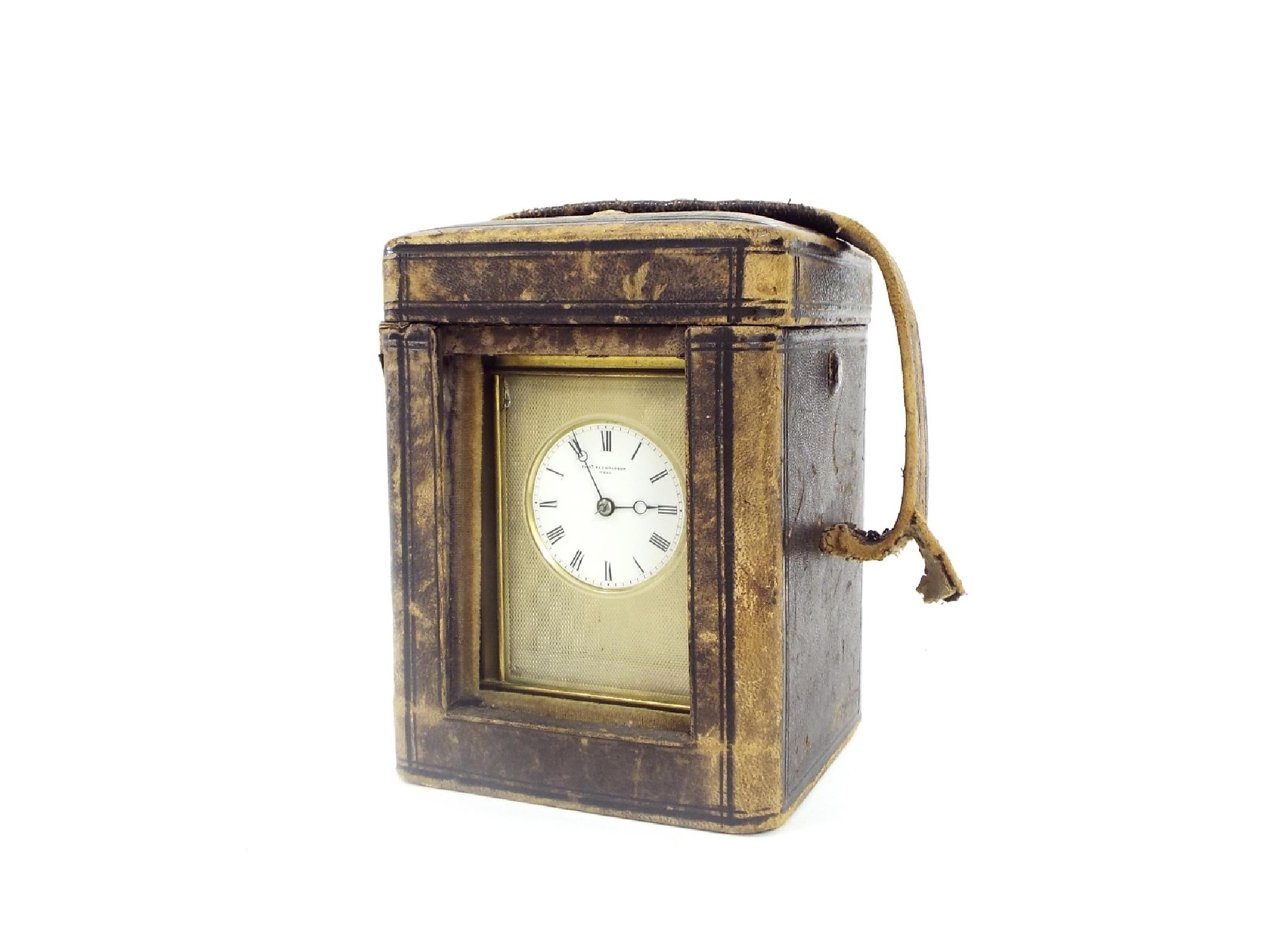 Appraisal: Repeater carriage clock striking on a bell the dial signed