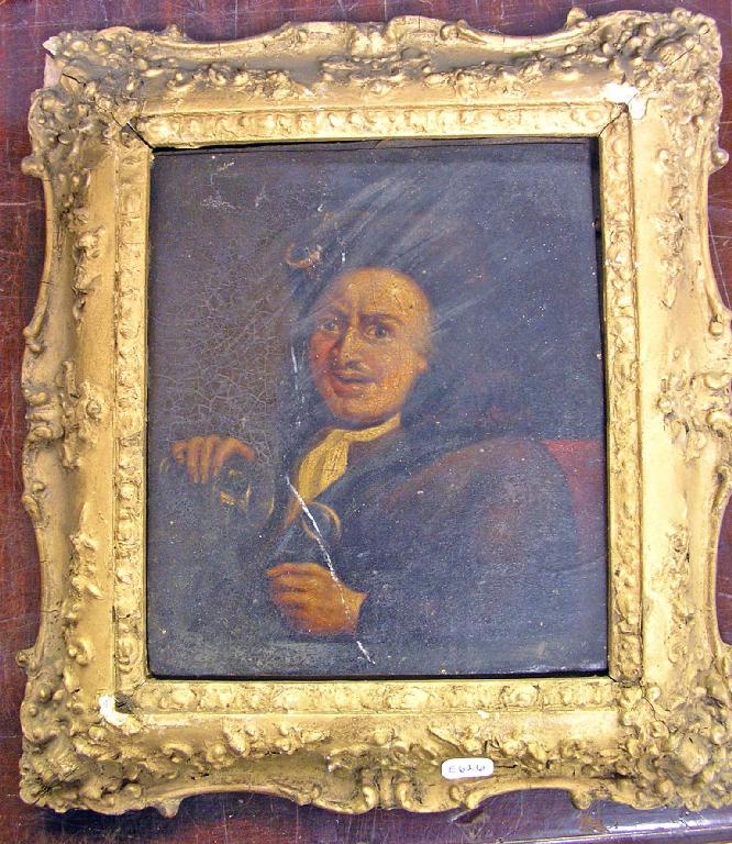 Appraisal: An oil on board portrait of an th century gentleman