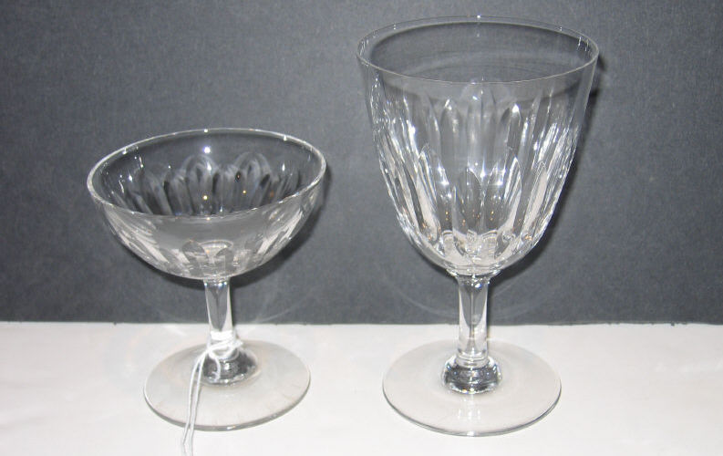 Appraisal: BACCARAT LORRAINE CRYSTAL GOBLETS Twelve tall water height and eleven