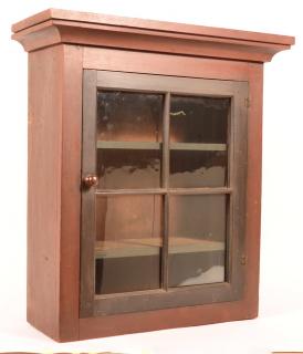 Appraisal: Mahantongo Valley PA Hanging Cupboard Mahantongo Valley PA Mixed Wood