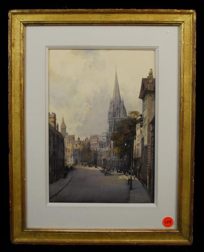 Appraisal: NOEL LEAVER English - OXFORD VIEW watercolor signed Noel H