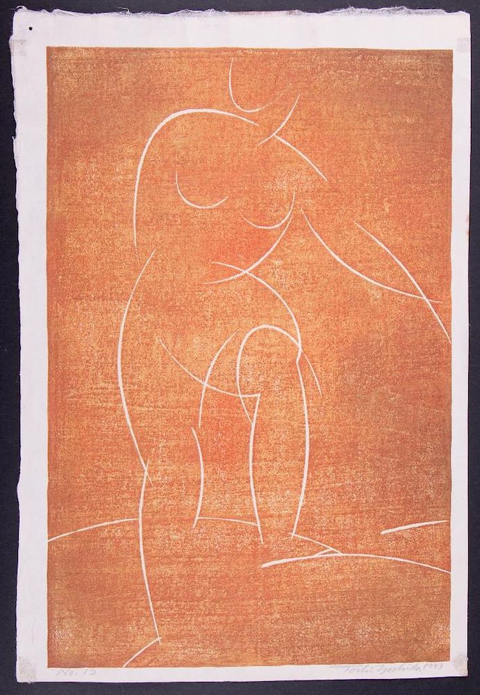 Appraisal: Yoshida Toshi Woodblock print Artist Toshi YOSHIDA - Title Nude