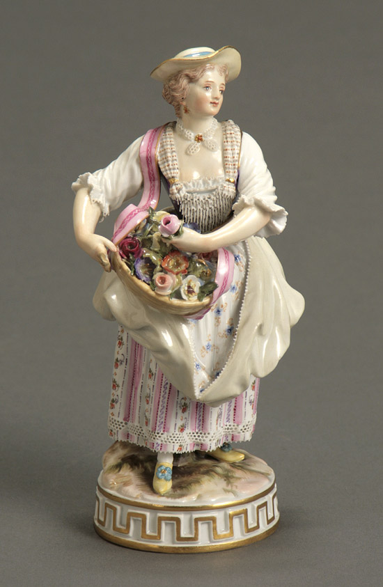 Appraisal: Meissen Porcelain Figure of a Lady with a Basket of