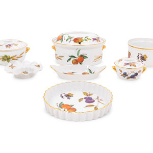 Appraisal: A Group of Royal Worcester Porcelain Evesham Serving Articles comprising