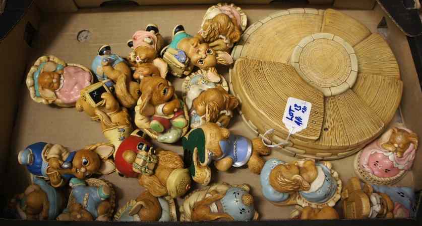 Appraisal: Collection of Pendelfin Figures Including Cheeky Snuggles Awake Tripper Little