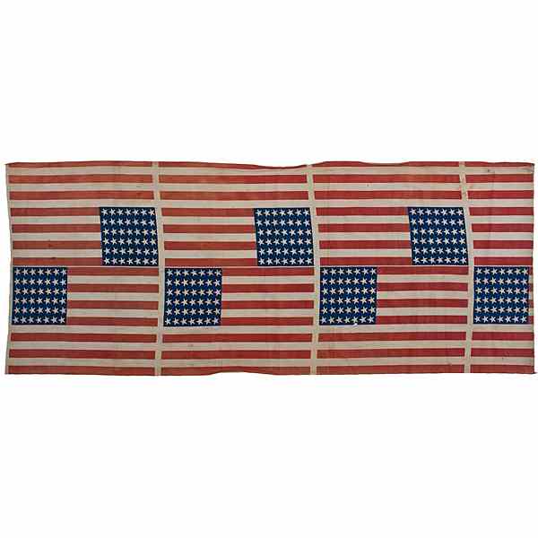 Appraisal: Bolt of -Star American Flags Bolt includes complete -star flags