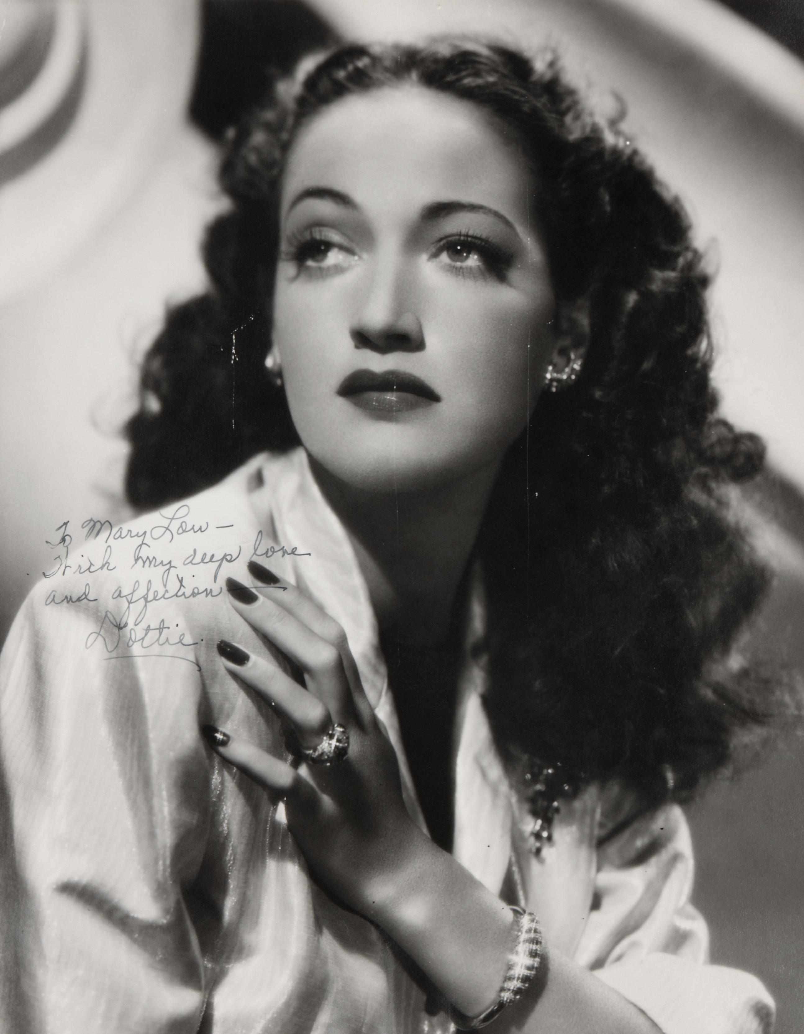 Appraisal: LAMOUR DOROTHY - items Photographs Signed ''Dorothy Lamour '' ''Dottie''