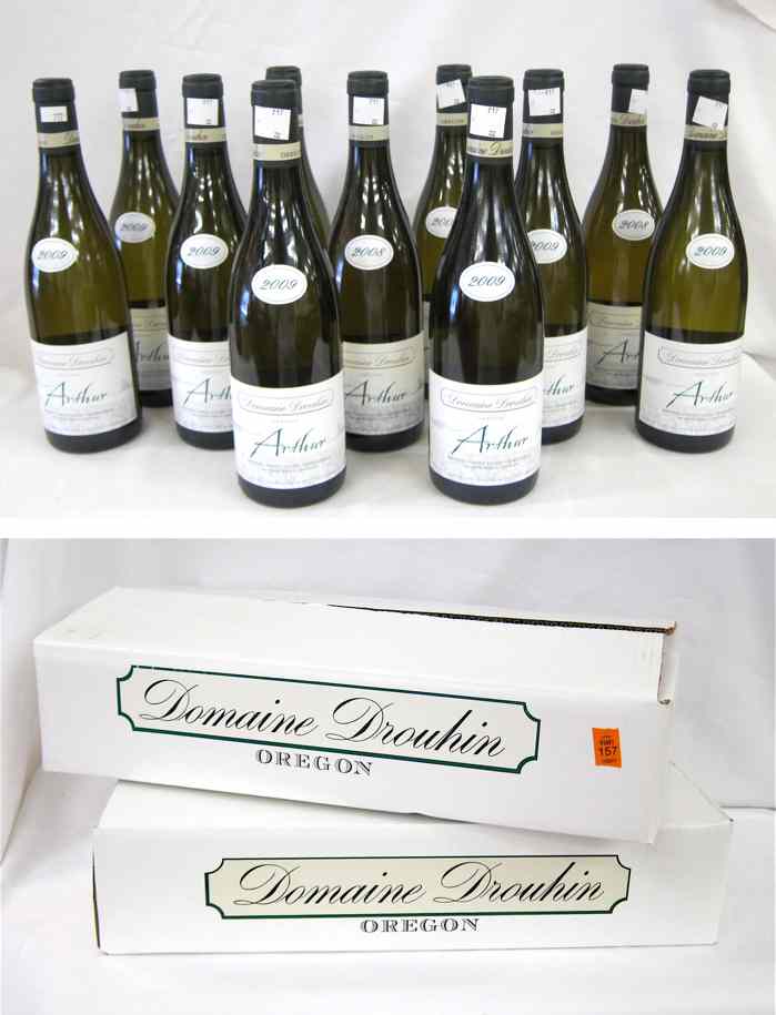 Appraisal: TWENTY-TWO BOTTLES DOMAINE DROUHIN OREGON ARTHUR CHARDONNAY AND